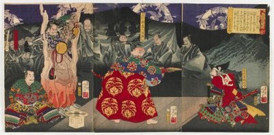 Evening Glow at Saijozan from Eight Views from Fine Tales of Warriors by Tsukioka Yoshitoshi